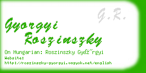 gyorgyi roszinszky business card